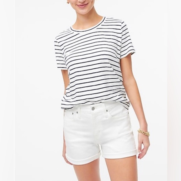 J.Crew Classic Denim Shorts Chalk White Size 27 - Picture 2 of 7